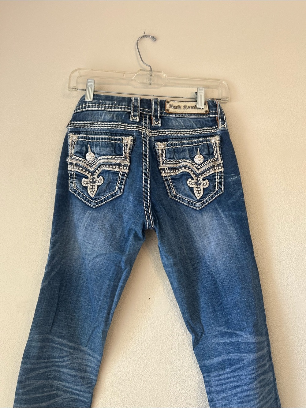 Rock Revival Women's Embellished Blue Skinny Jeans
